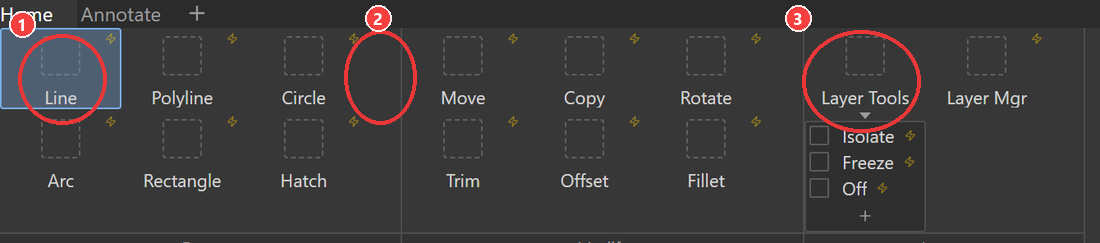 Ribbon canvas with annotations